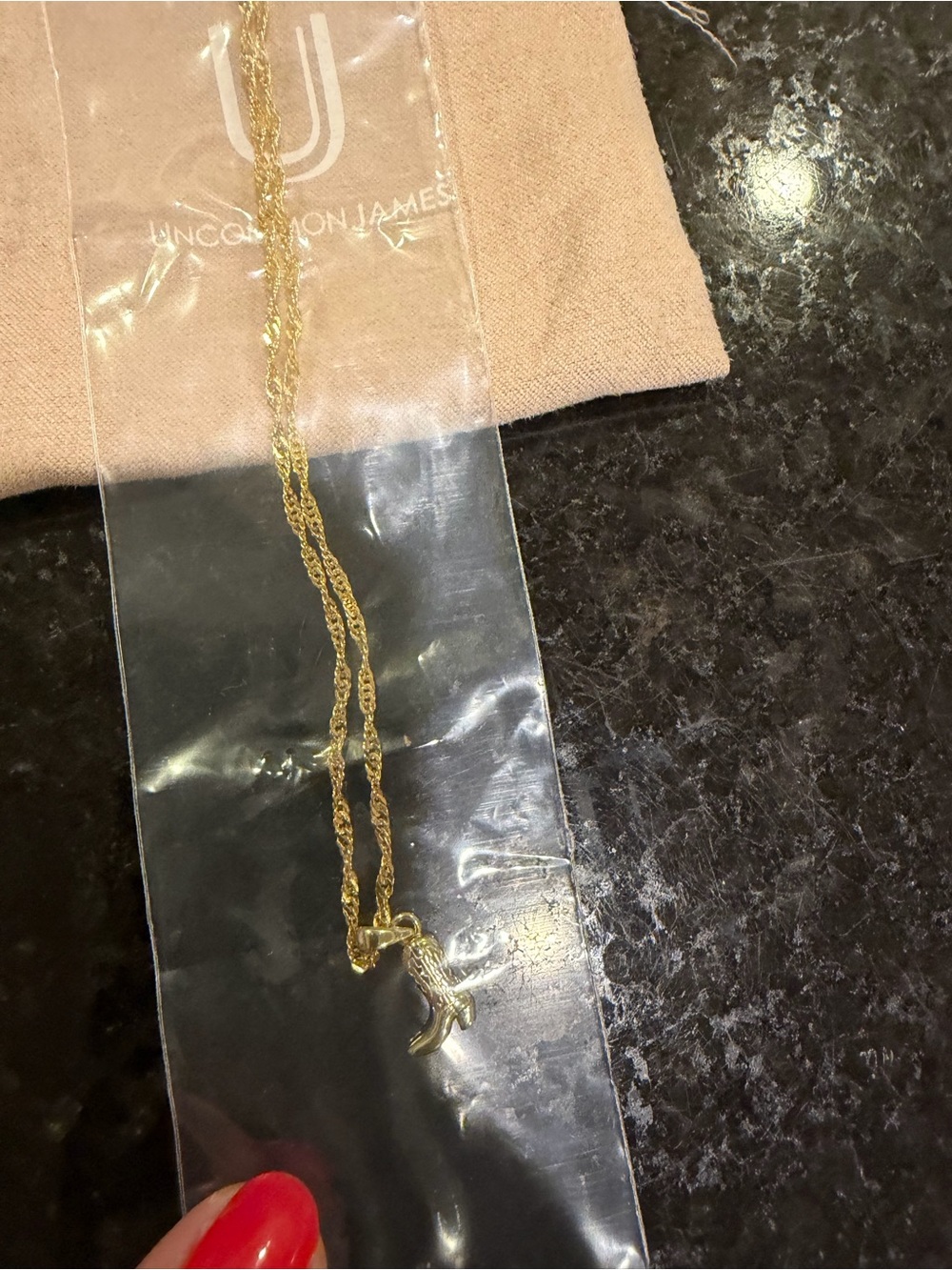 Uncommon James Gold Cowboy Boot Necklace